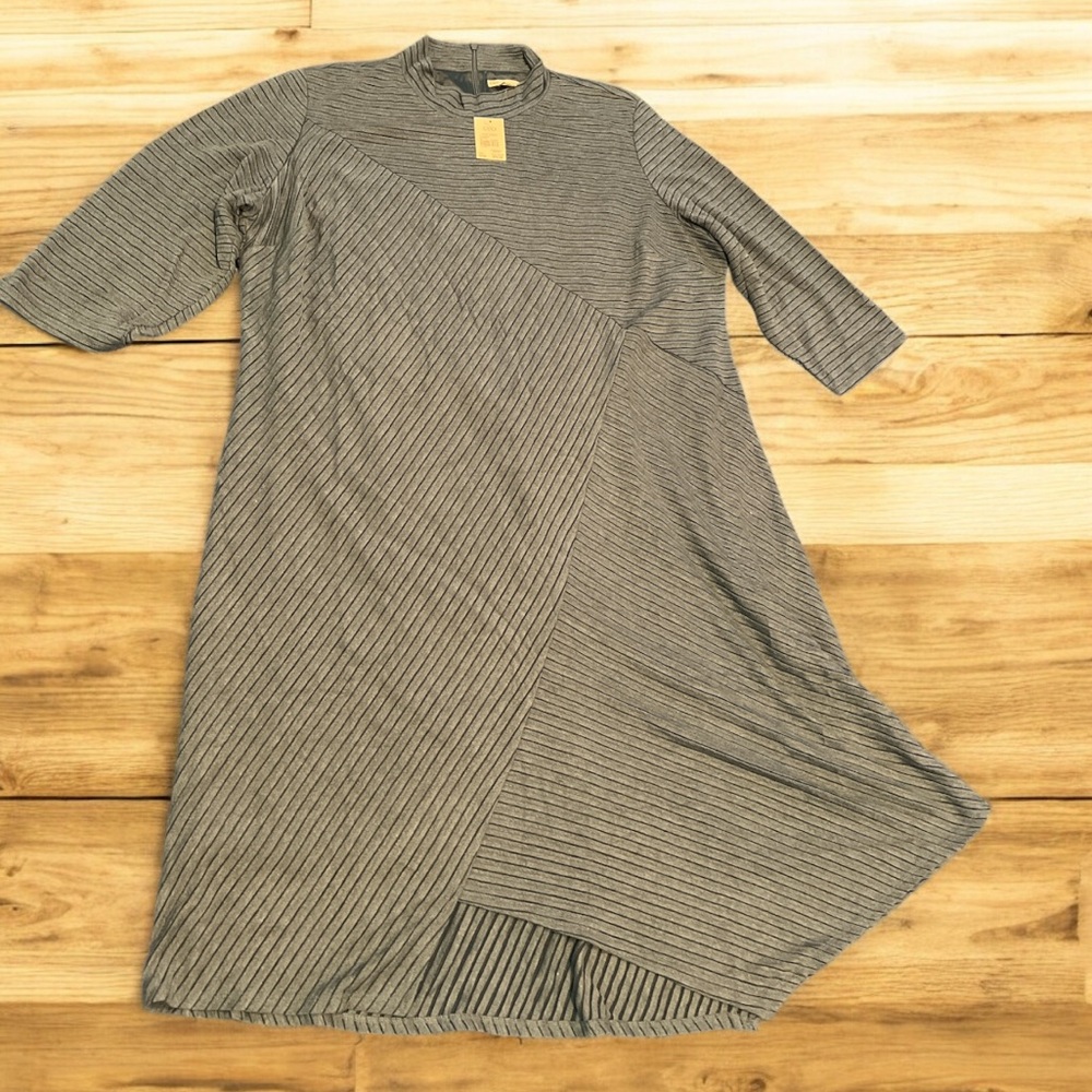 Cato Plus Size 26/28‎ Ribbed Asymmetrical Dress Short Sleeve NWT Teal
